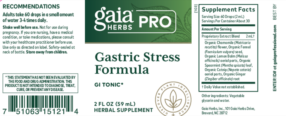 Product image for Gastric Stress Formula.