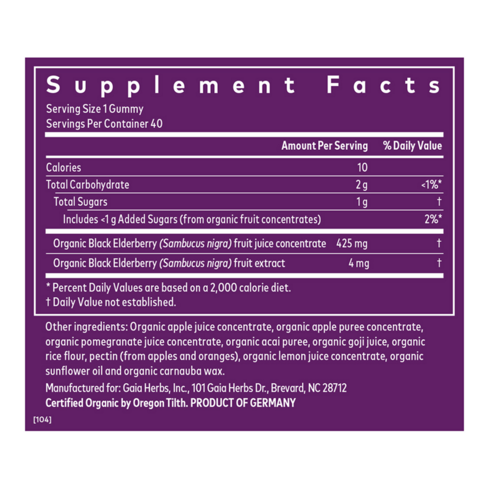 Product image for GaiaKids Everyday Elderberry Gummies.