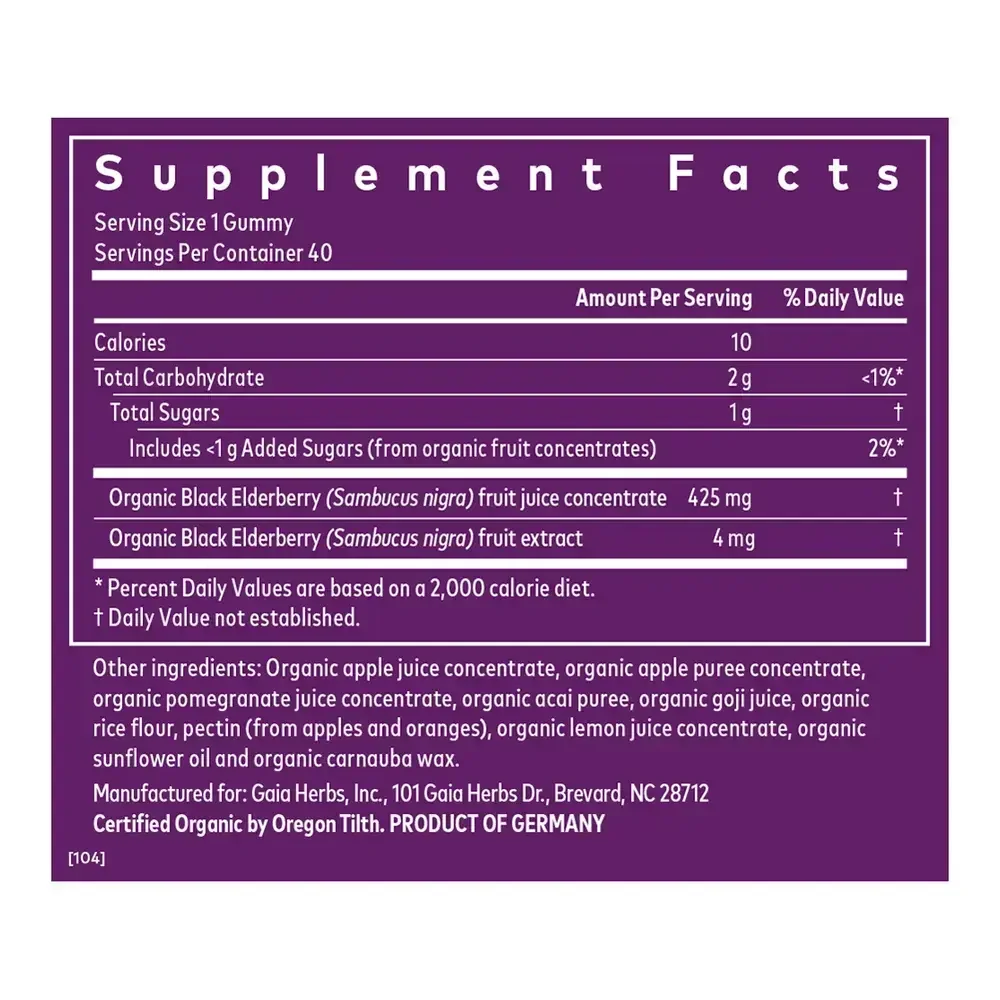 Product image for GaiaKids Everyday Elderberry Gummies.