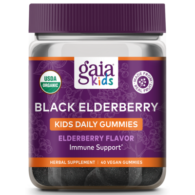 GaiaKids Everyday Elderberry Gummies 40 Gummies