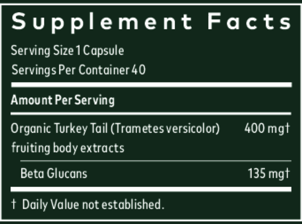 Product image for Turkey Tail Mushroom Capsules.