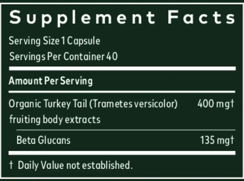 Product image for Turkey Tail Mushroom Capsules.