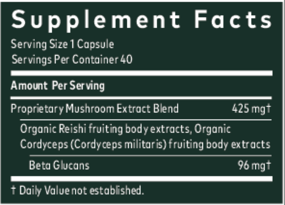 Product image for Respiratory Mushroom Blend Capsules.