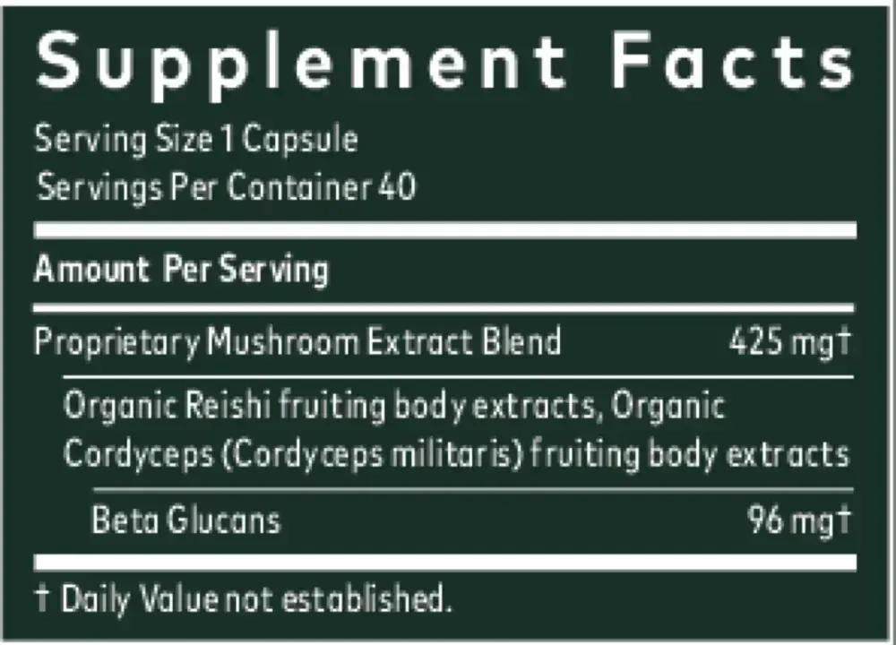 Product image for Respiratory Mushroom Blend Capsules.