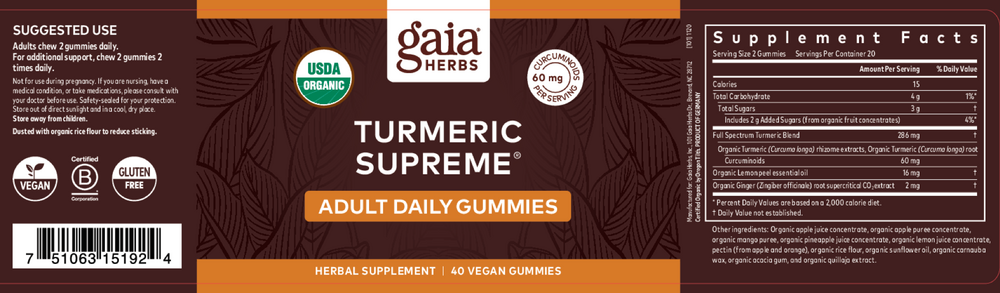 Product image for Turmeric Supreme Adult Daily Gummies.