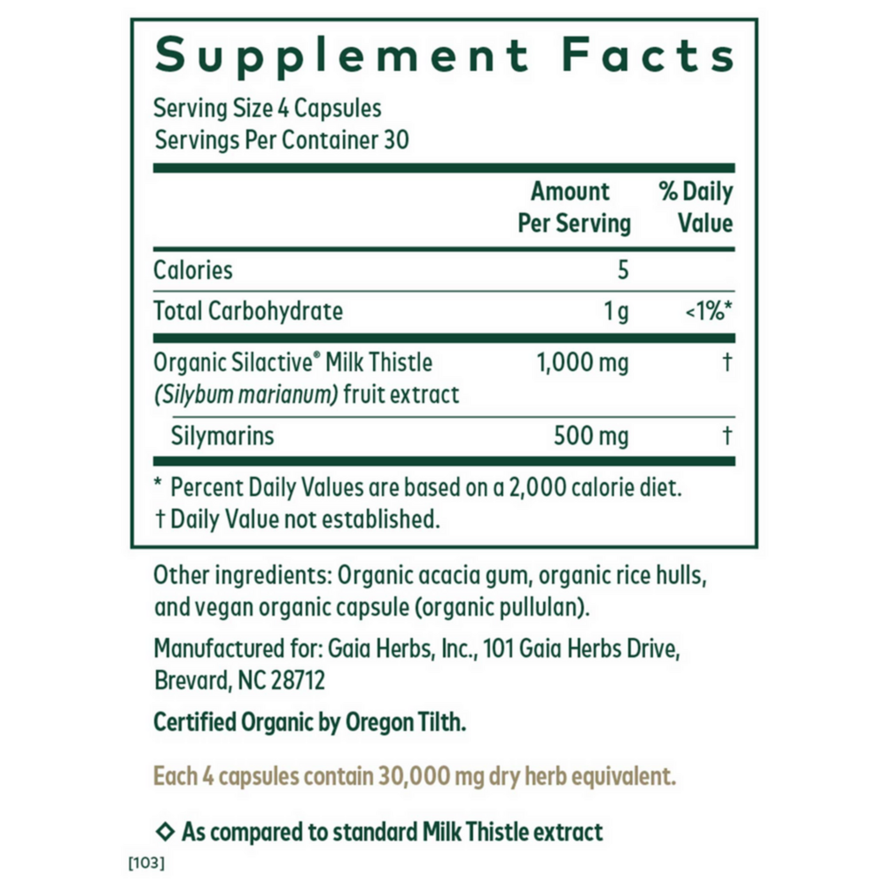 Product image for Milk Thistle 1000.