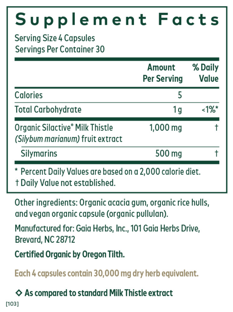 Product image for Milk Thistle 1000.