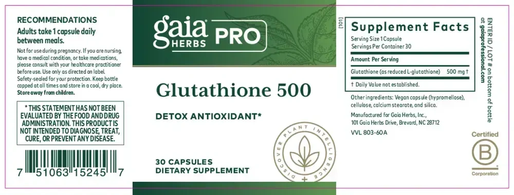 Product image for Glutathione 500.