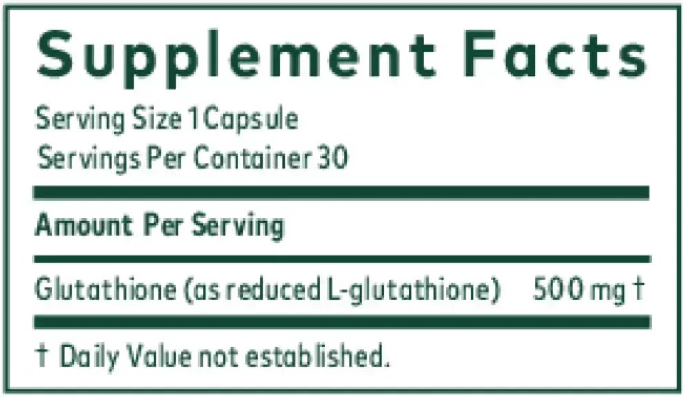 Product image for Glutathione 500.