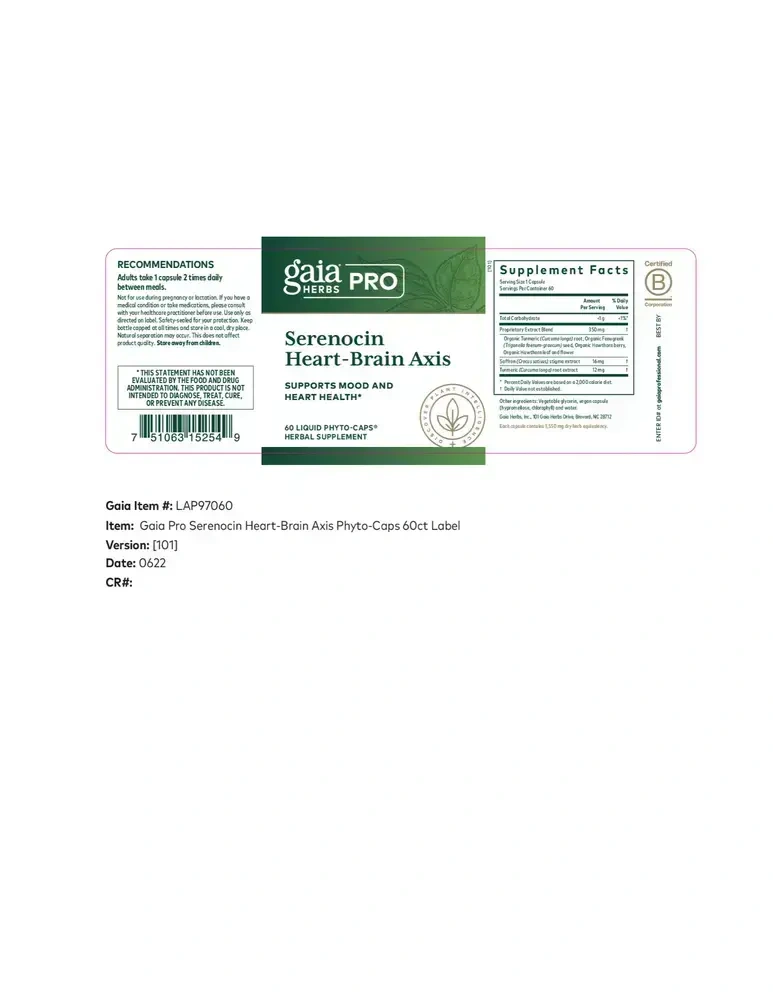 Product image for Serenocin Heart-Brain Axis.