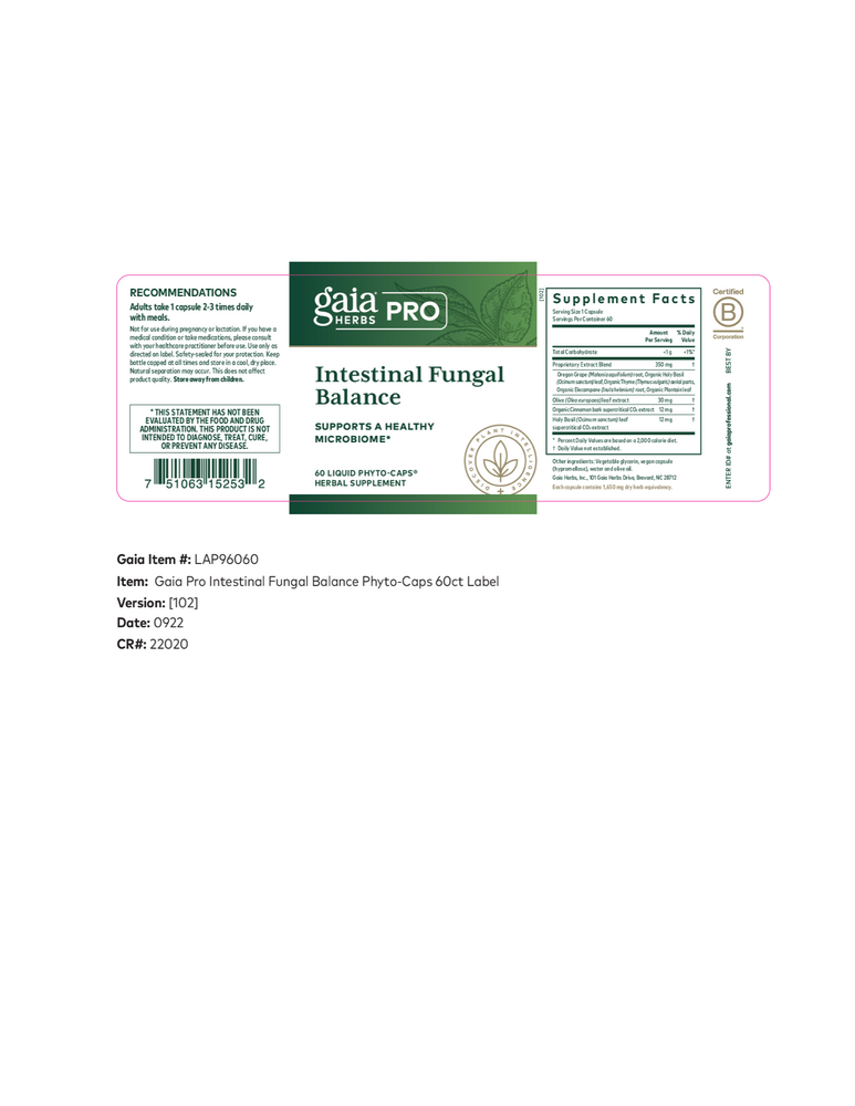Product image for Intestinal Fungal Balance.