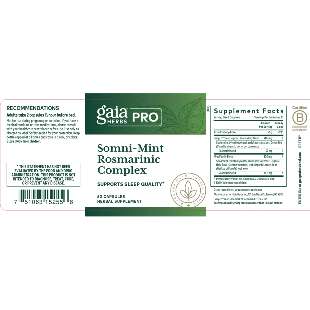 Product image for Somni-Mint Rosmarinic Complex.