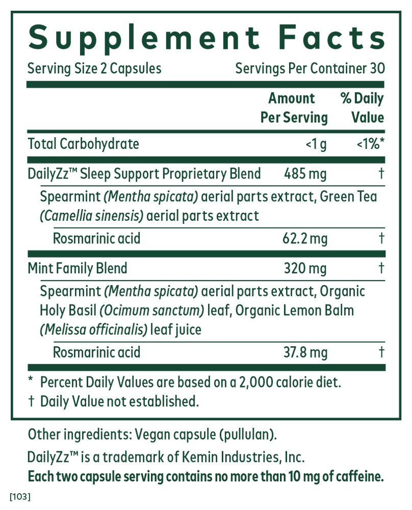 Product image for Somni-Mint Rosmarinic Complex.