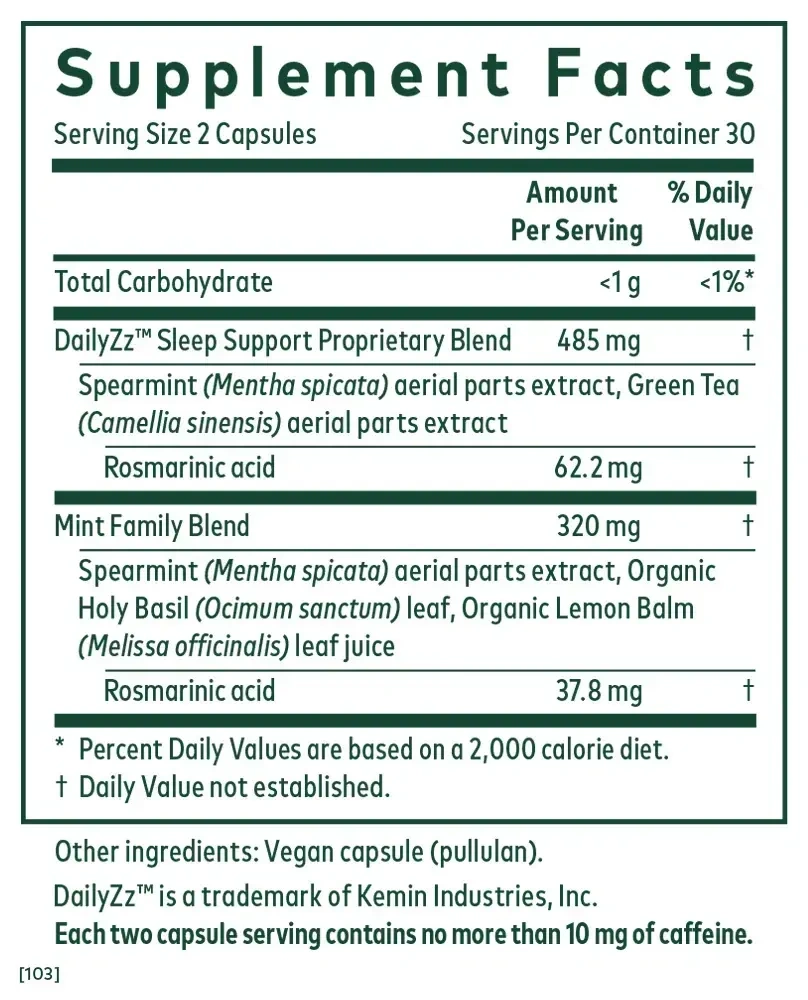 Product image for Somni-Mint Rosmarinic Complex.