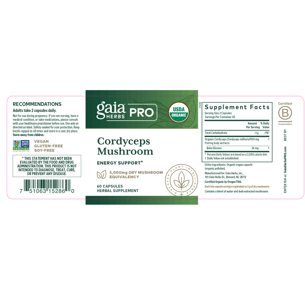 Product image for Cordyceps Mushroom.