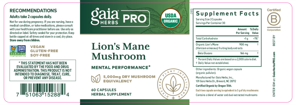 Product image for Lion's Mane Mushroom.