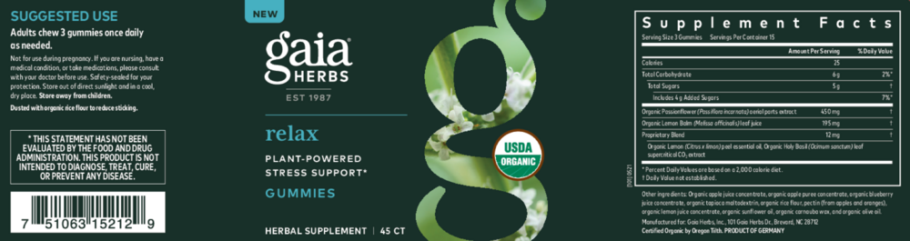 Product image for Relax Gummies.