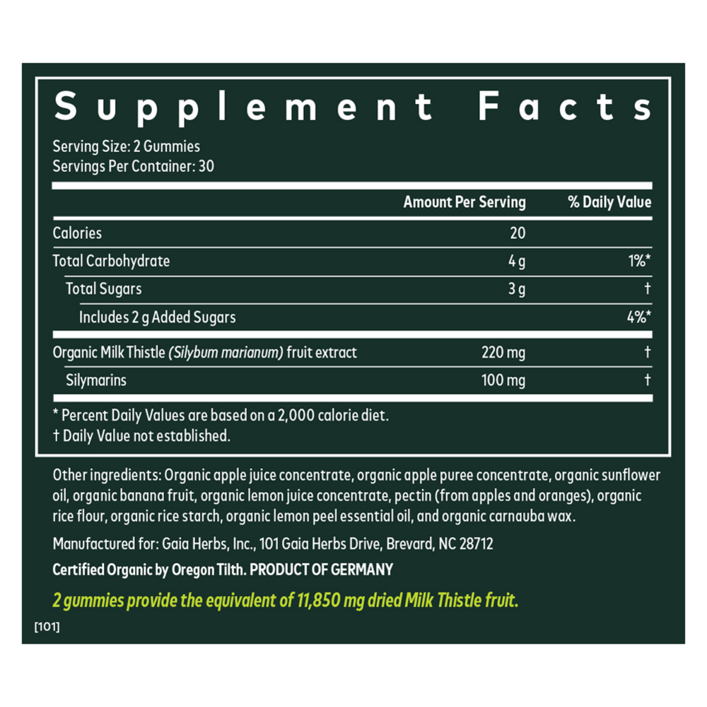 Product image for Milk Thistle Gummies.