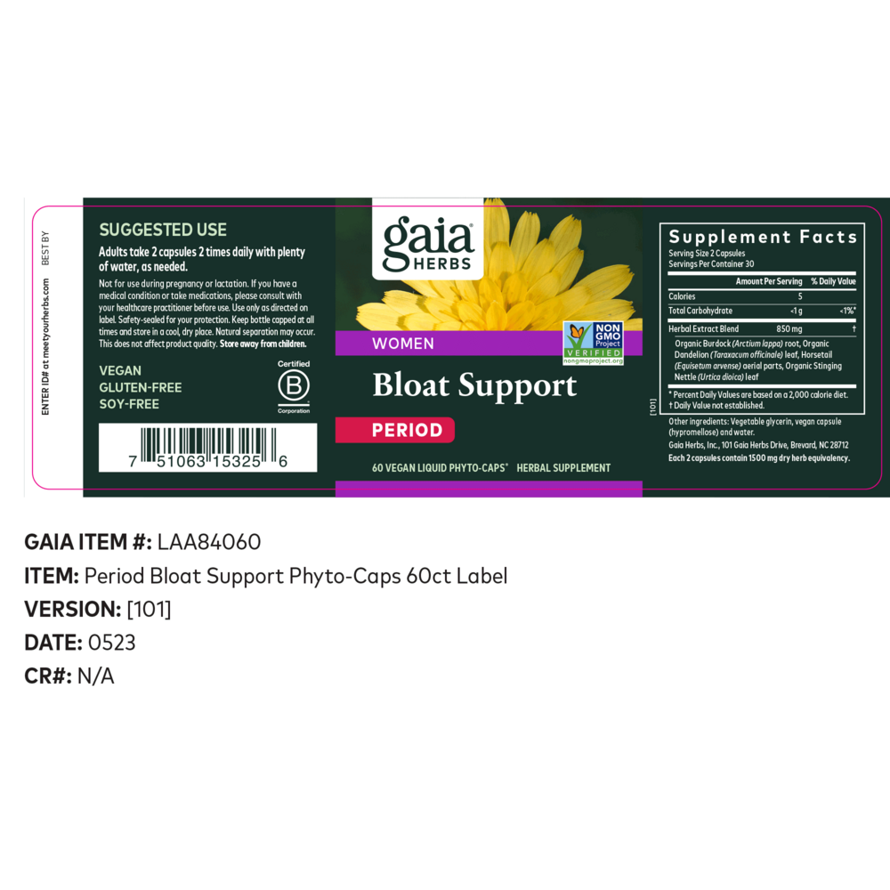 Product image for Bloat Support Period.