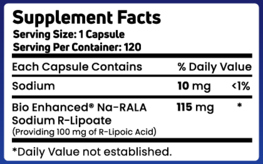 Product image for R-Lipoic Acid.