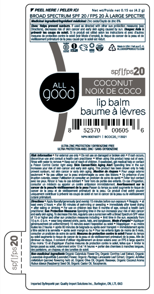 Product image for Spf 20 Lip Balm Coconut.
