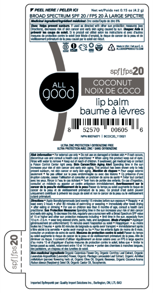 Product image for Spf 20 Lip Balm Coconut.
