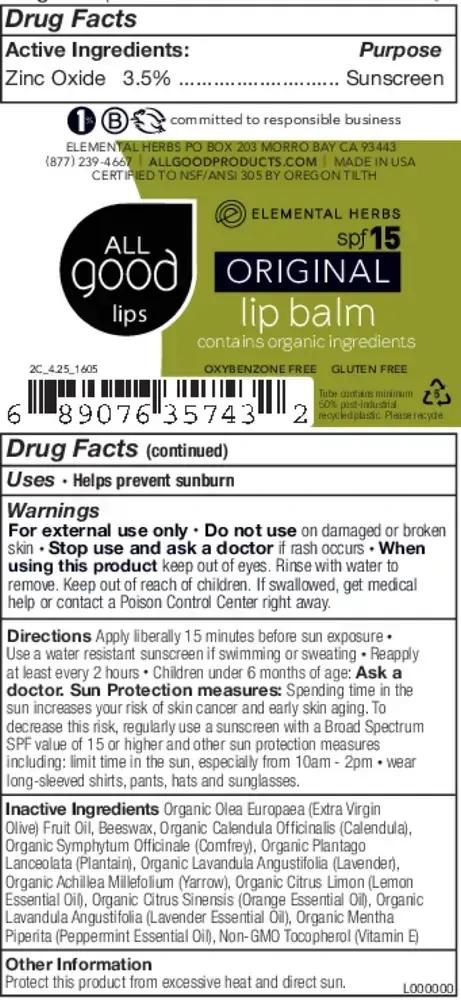 Product image for Spf 15 Lip Balm Original.