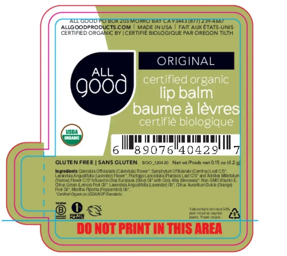 Product image for Organic Lip Balm Original.