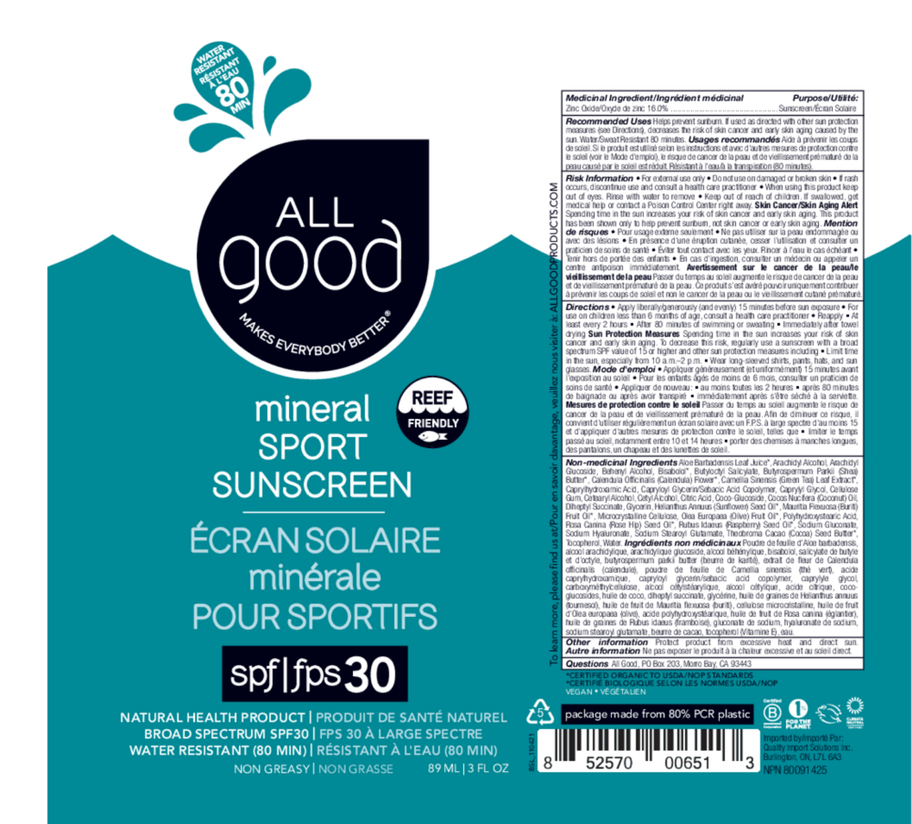 Product image for SPF30 Sport Sunscreen Lotion.