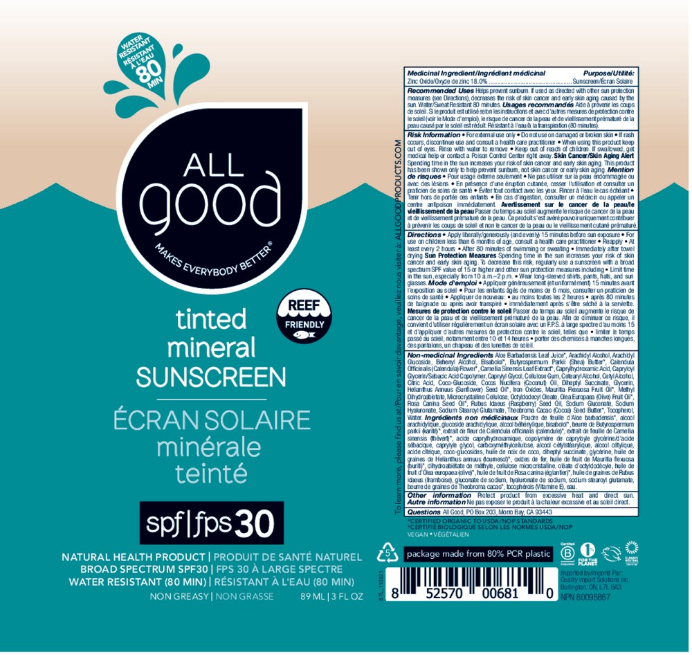 Product image for SPF30 Tinted Sunscreen Lotion.
