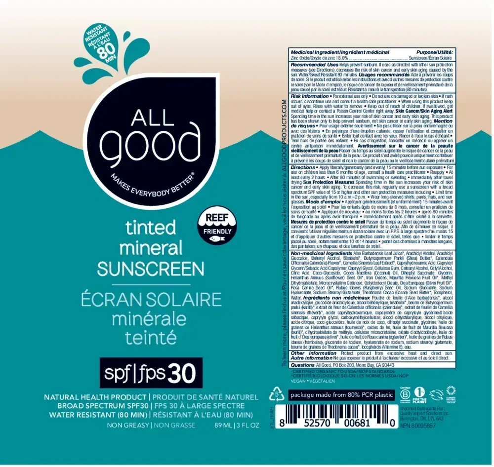 Product image for SPF30 Tinted Sunscreen Lotion.