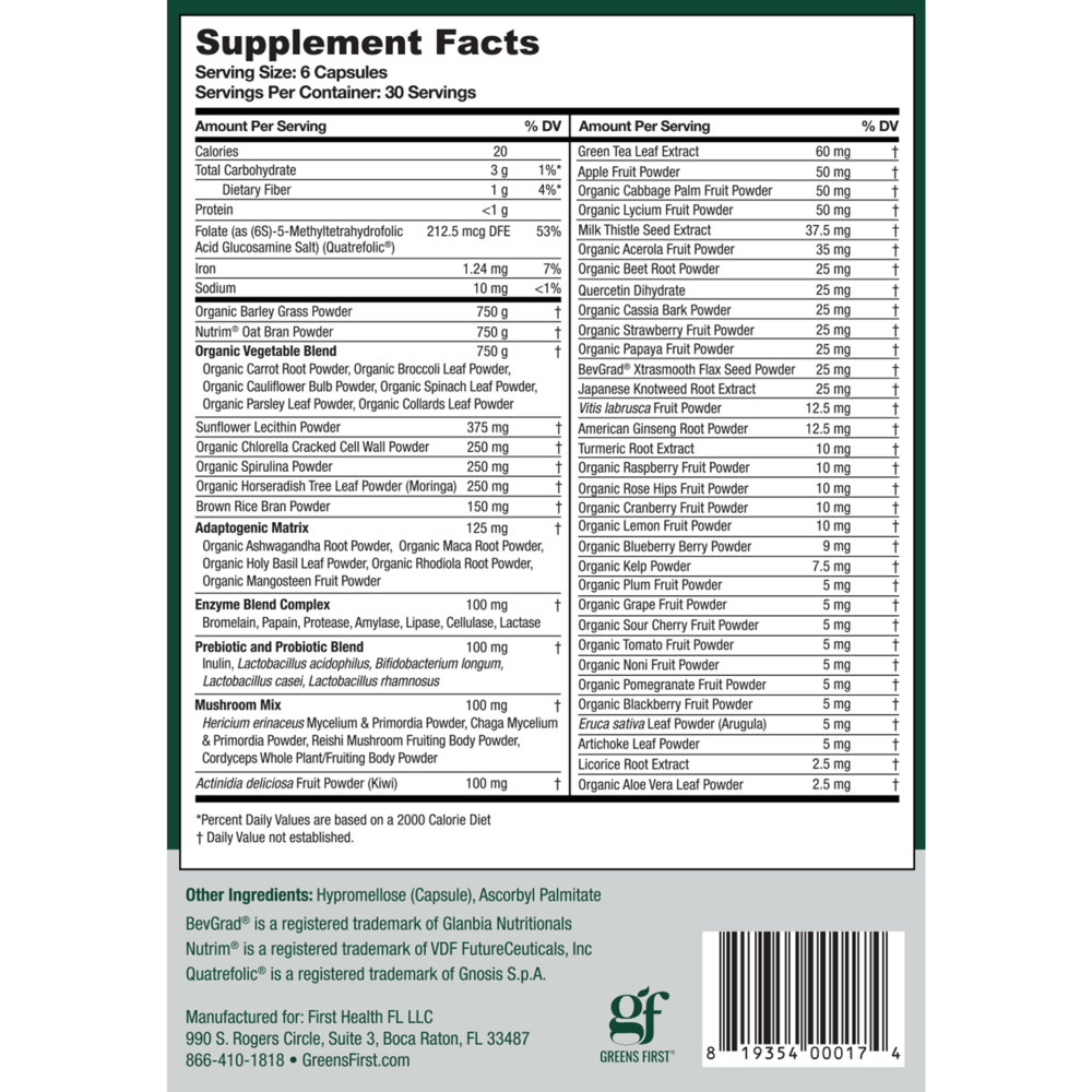 Product image for Greens First PRO (Capsules) 180c.