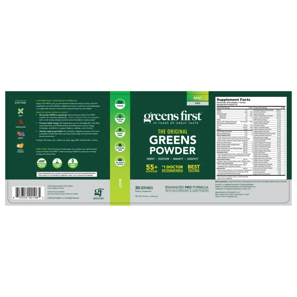 Product image for Greens First PRO Mint.