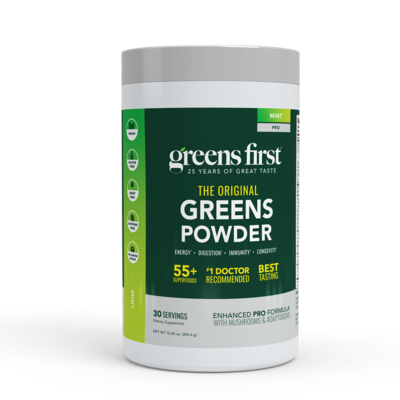 Greens First PRO Mint 30 serv 296.4 Grams
