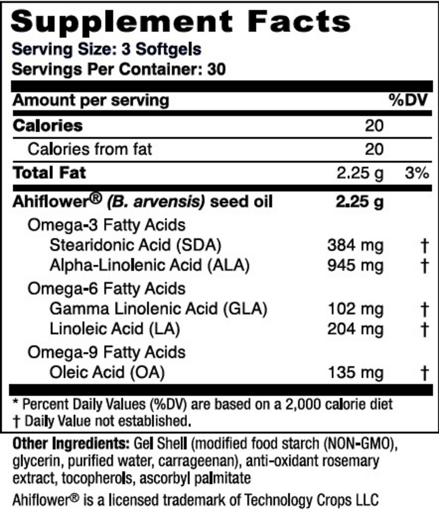 Product image for Greens First PRO Ahiflower Oil 90sg.