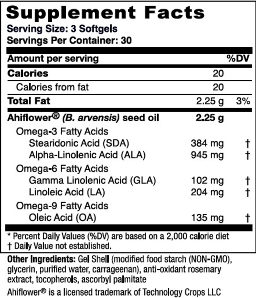 Product image for Greens First PRO Ahiflower Oil 90sg.