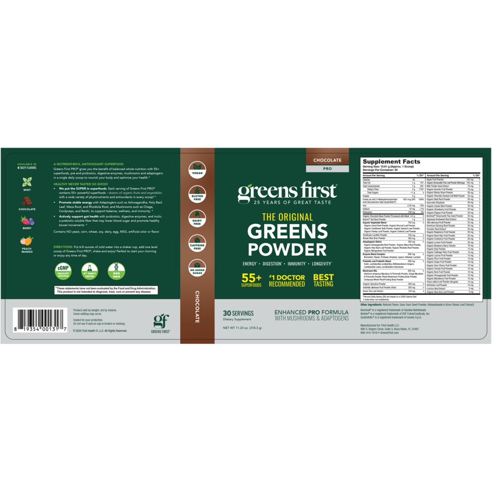 Product image for Greens First PRO (Chocolate).