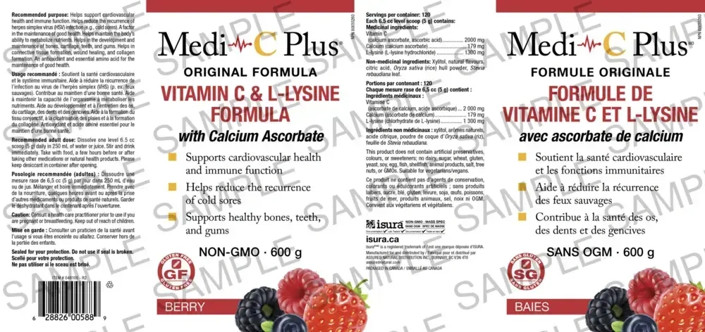 Product image for Medi~C Plus Berry w/ Calcium.