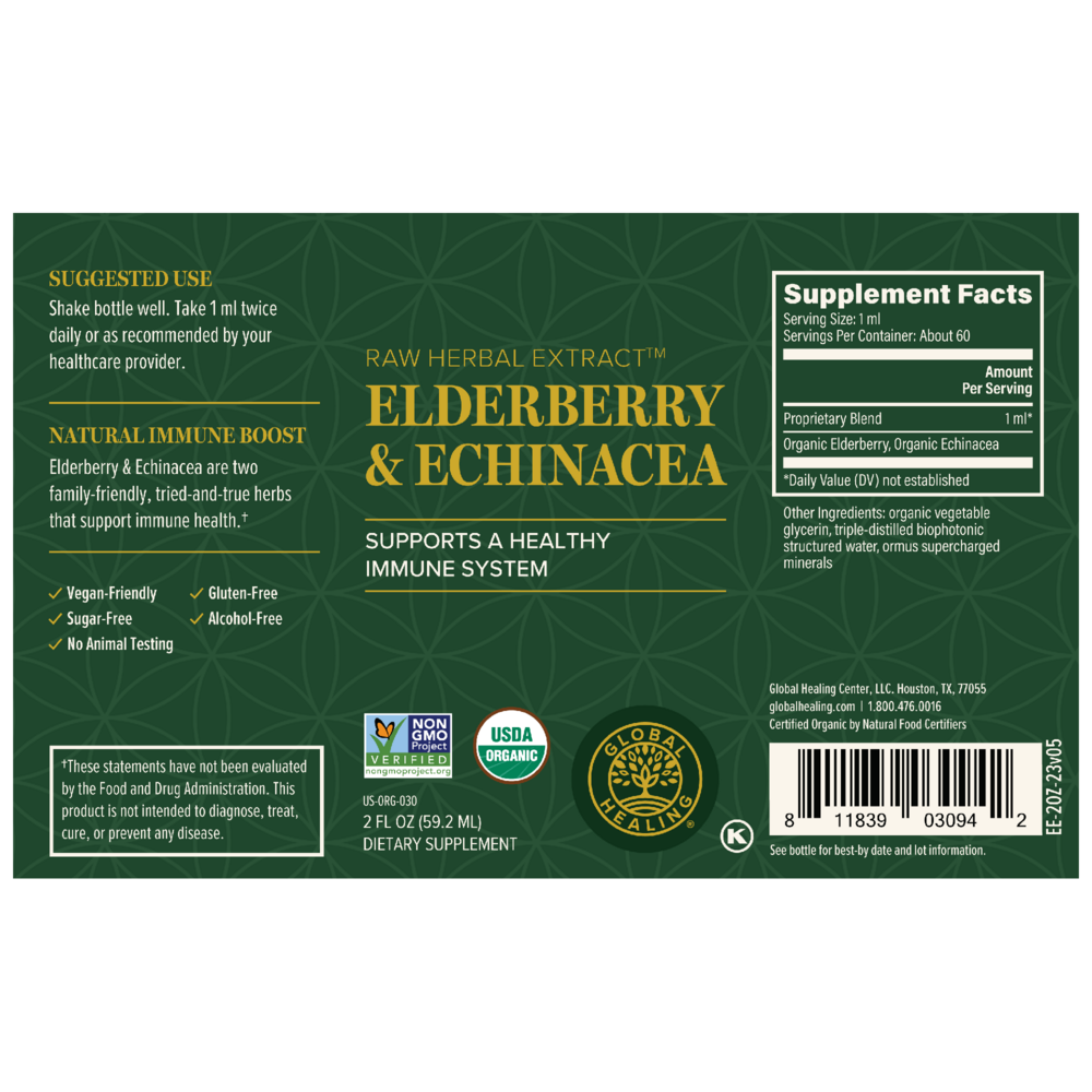 Product image for Organic Elderberry &amp; Echinacea.