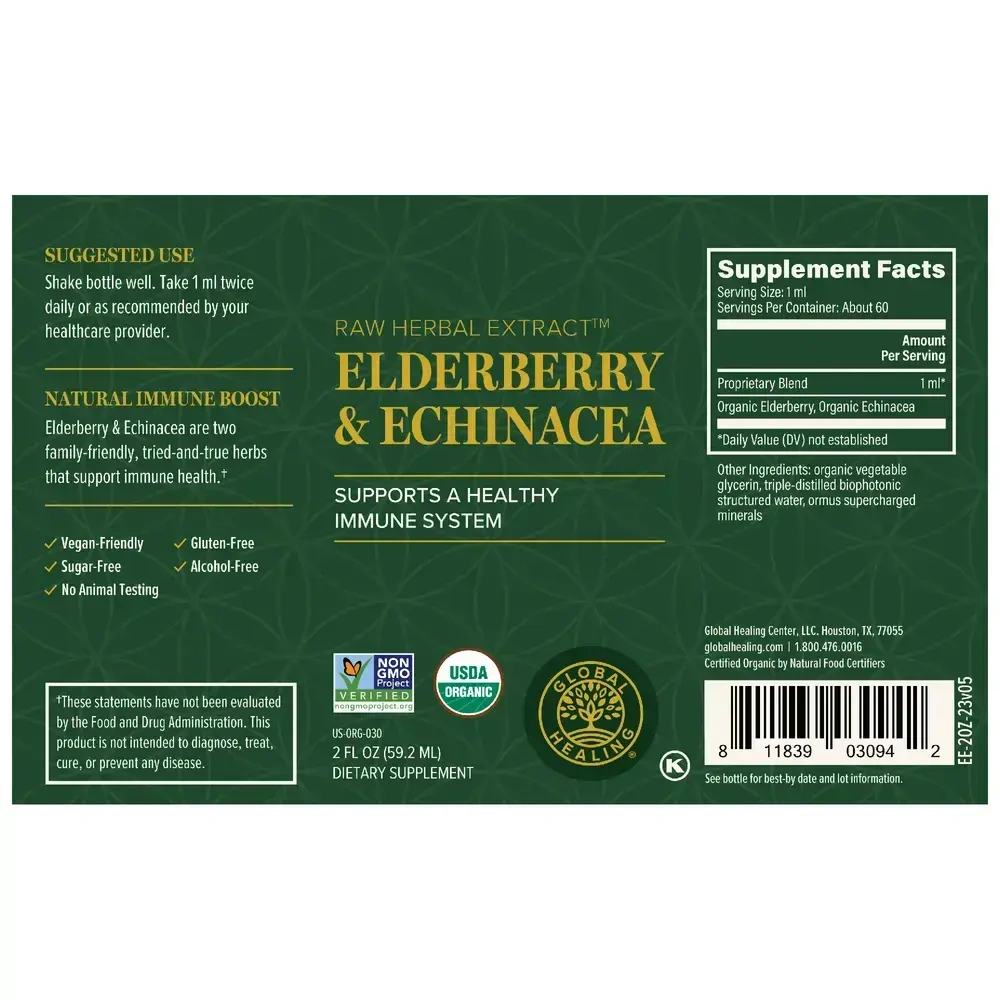 Product image for Organic Elderberry &amp; Echinacea.