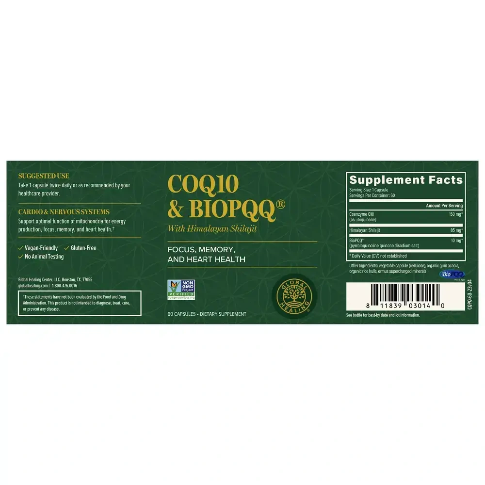 Product image for CoQ10 &amp; BioPQQ with Himalayan Shilajit.