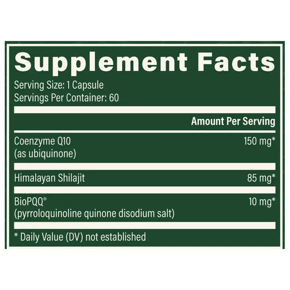 Product image for CoQ10 &amp; BioPQQ with Himalayan Shilajit.