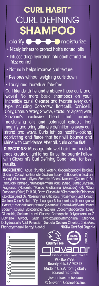 Product image for Curl Habit Curl Defining Shampoo.
