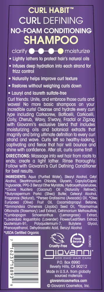 Product image for Curl Defining No-Foam Cond Shampoo.
