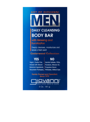 GIOVANNI MEN Cleansing Body Bar 5 Ounces