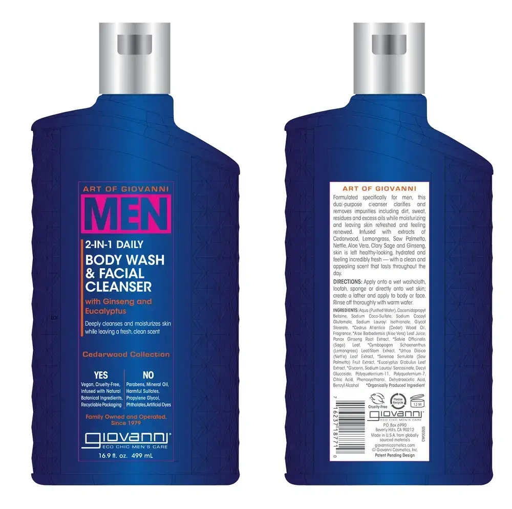 Product image for GIOVANNI MEN 2-in-1 Body Wash.