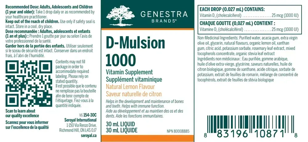 Product image for D-Mulsion 1000 (Natural Lemon Flavour).