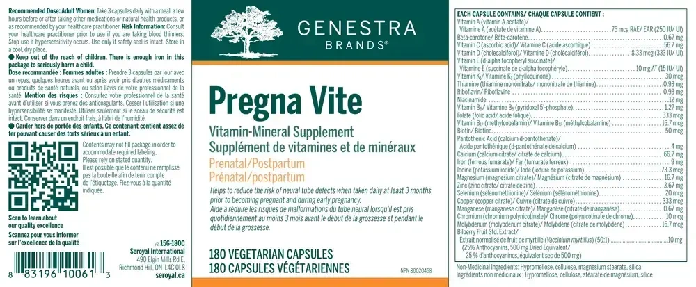 Product image for Pregna Vite.