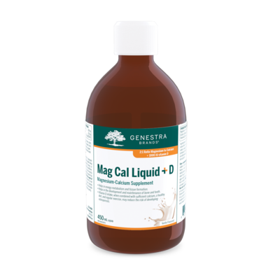 Mag Cal Liquid + D, Vanilla Flavored 450 Milliliters