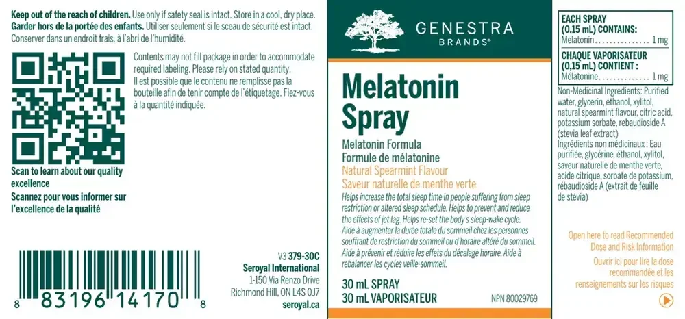Product image for Melatonin Spray.